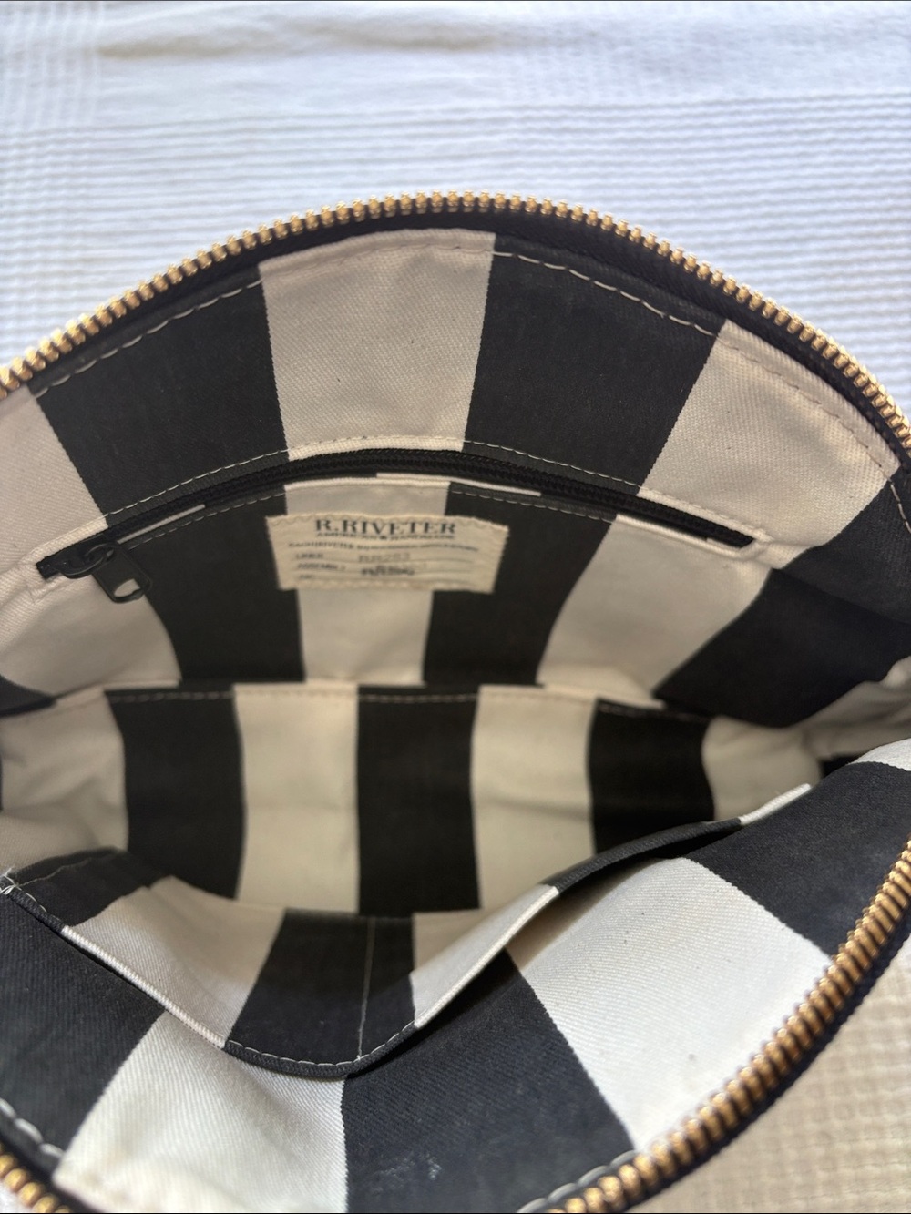 R. Riveter Navy Canvas Crossbody Bag with Adjustable Strap - Picture 6 of 9